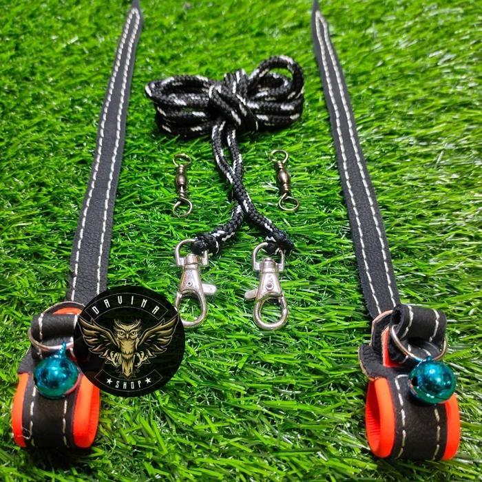 angklet MOTIF burung hantu buffy fish owl/strik seloputo - Hitam Double Orange
