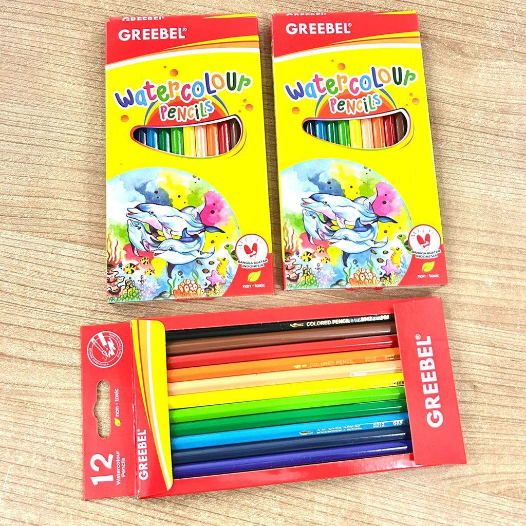 Pensil Warna Greebel 12 Warna Jumbo ( Set ) Original Hexagonal Classic Pencil 1812