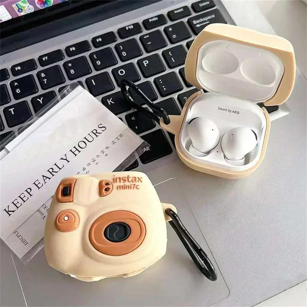 For Samsung Galaxy Buds FE 2 Pro Live Silicone Wireless Earphone Kawaii Cute Cartoon tant Camera Hea