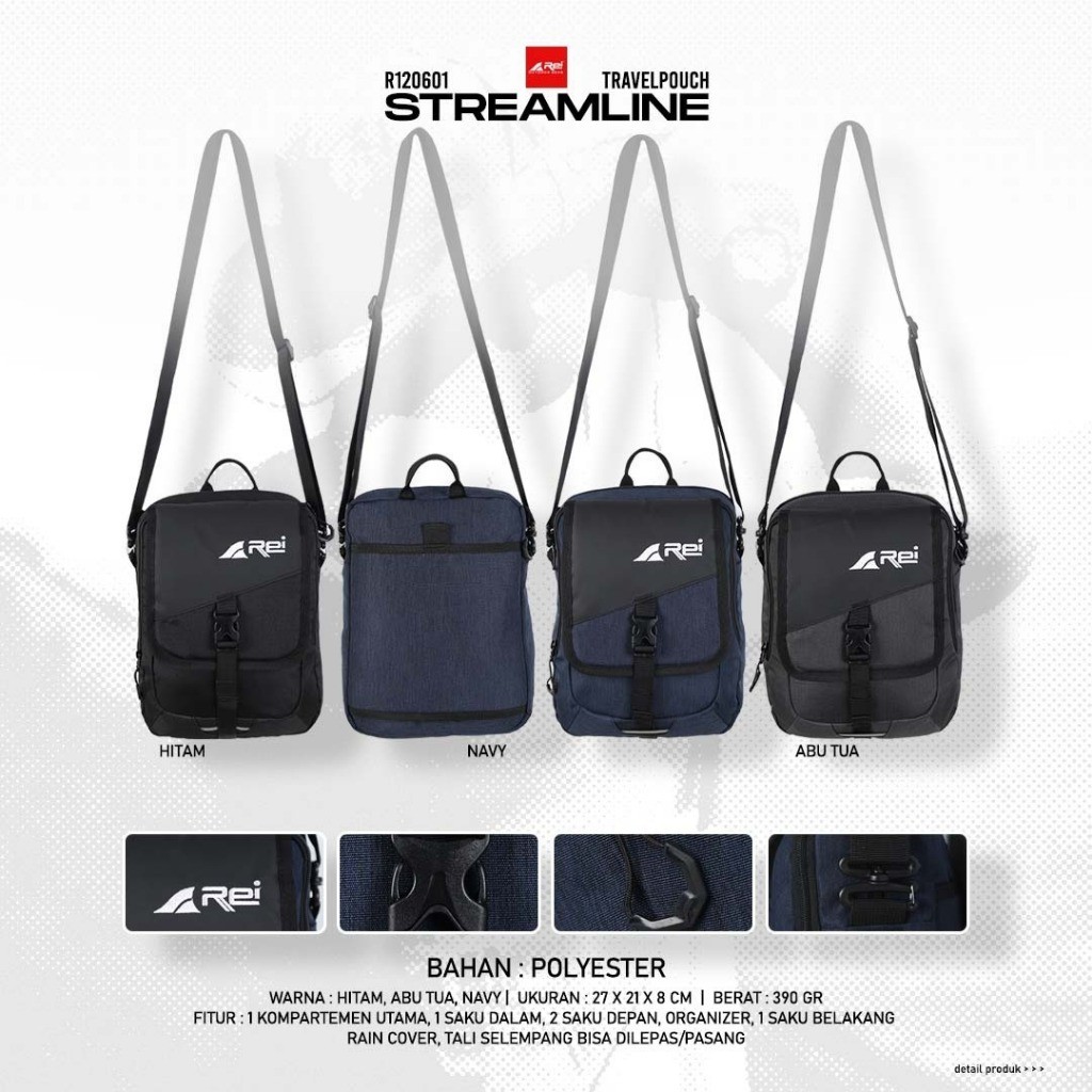 Travel Pouch Arei / Tas Selempang Rei Streamline Arei Outdoorgear