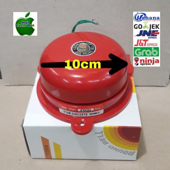 round bell listrik besar 10cm bel sekolah bel kring