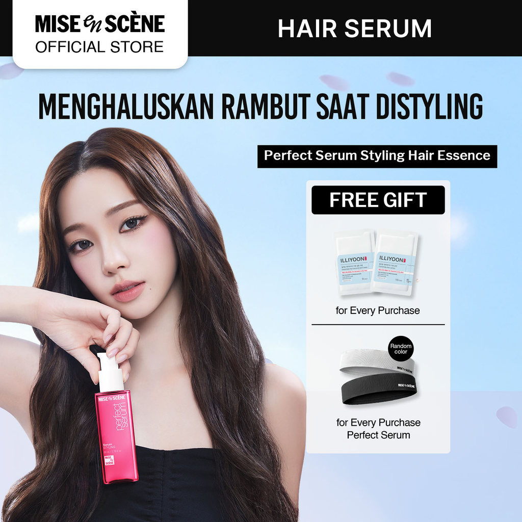 mise en scene Perfect Serum Styling 80ml - Hair Serum untuk Rambut Rusak, Bercabang dan sering Dicat