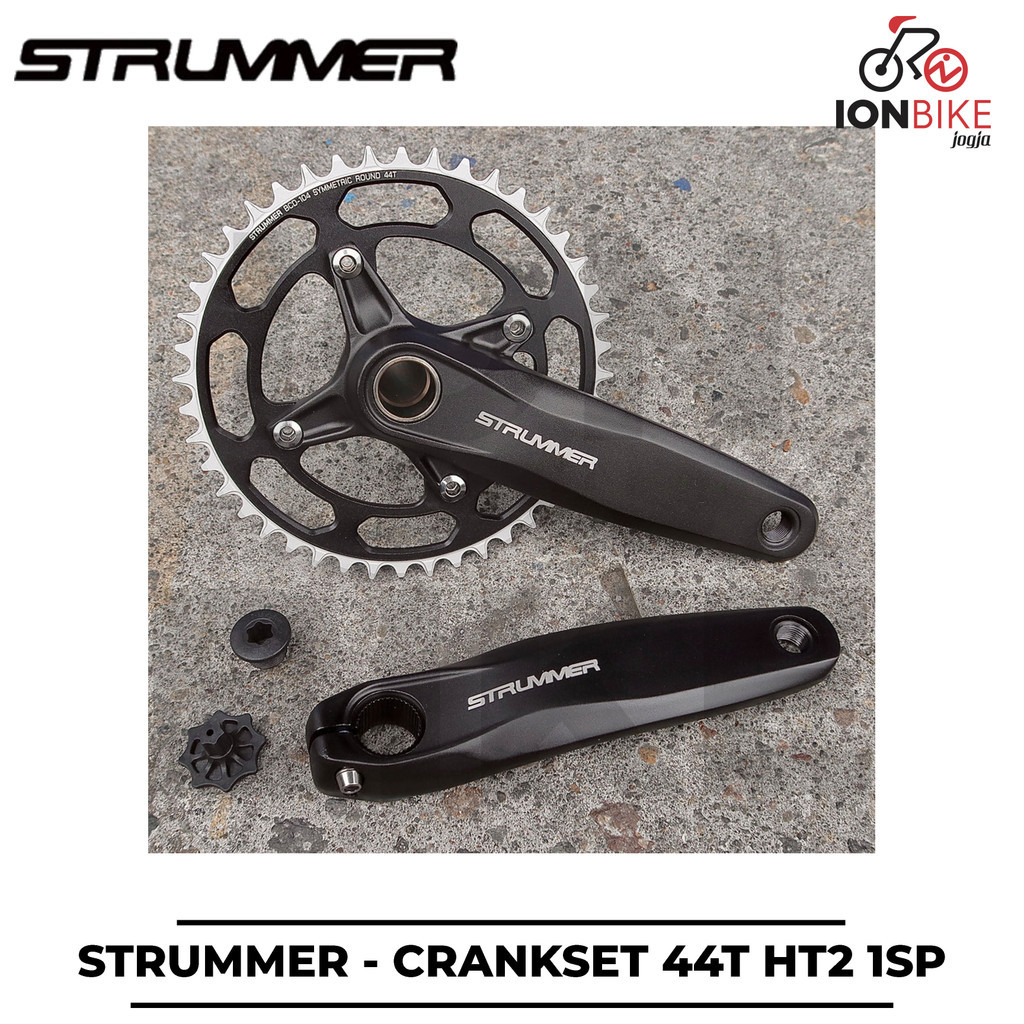 Crank Strummer CW098 Single Speed 44T BCD 104 Arm 165 170 mm Crankset CW-098 1 44 T BCD104 Sepeda BM