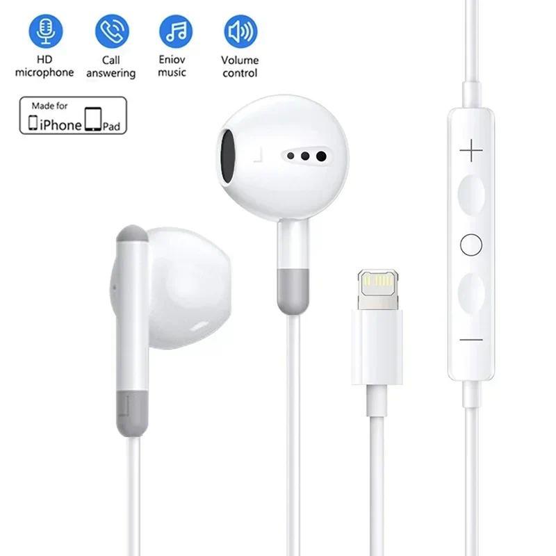 2025 Untuk Apple iPhone 14 Earphone Lighting 13 12 11 Pro Max XR XS X SE Plus Bluetooth In Ear Earbu