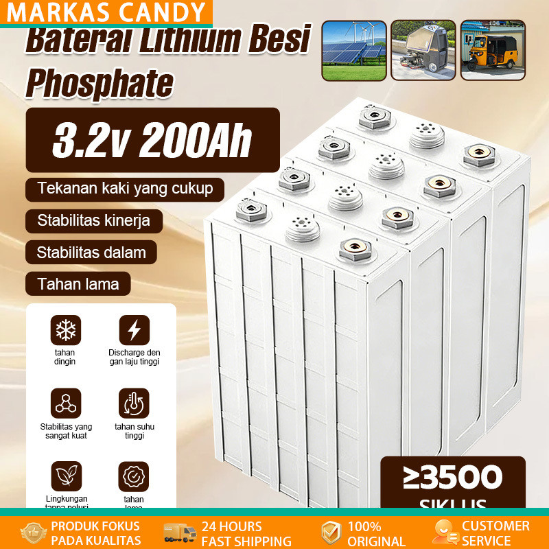 FREE BMS Barang baru Baterai Lifepo4 CATL 200AH Baterai Baterai Surya Kekuatan Besar 3.2V 200ah Bate