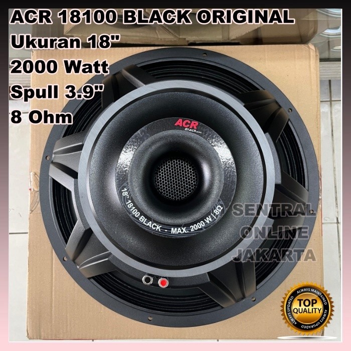 Speaker SUBWOOFER ACR 18Inch 18100 Black Speaker ACR 18in 18" 2000 Watt Original