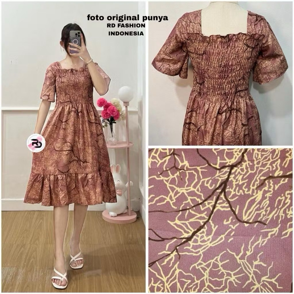 BaeNom RD Fashion - Dress Natasya Motif Kekinian ( Ada 50 Motif )