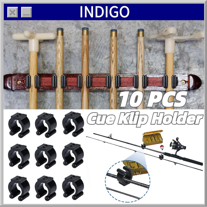 10PCS Rak Stik Billiard Cue Stick Clip Holder Tempat Stik Billiard/Rak Stik Billiard Clip Holder  Cu