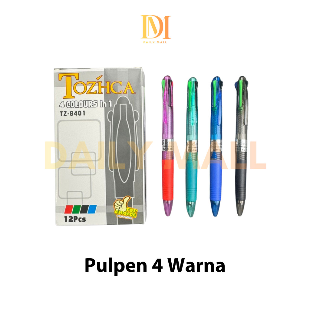 Pulpen 4 Warna Multifungsi Isi 1 Pcs / Gel Pen 4 Warna Multifungsi isi 1 Pcs