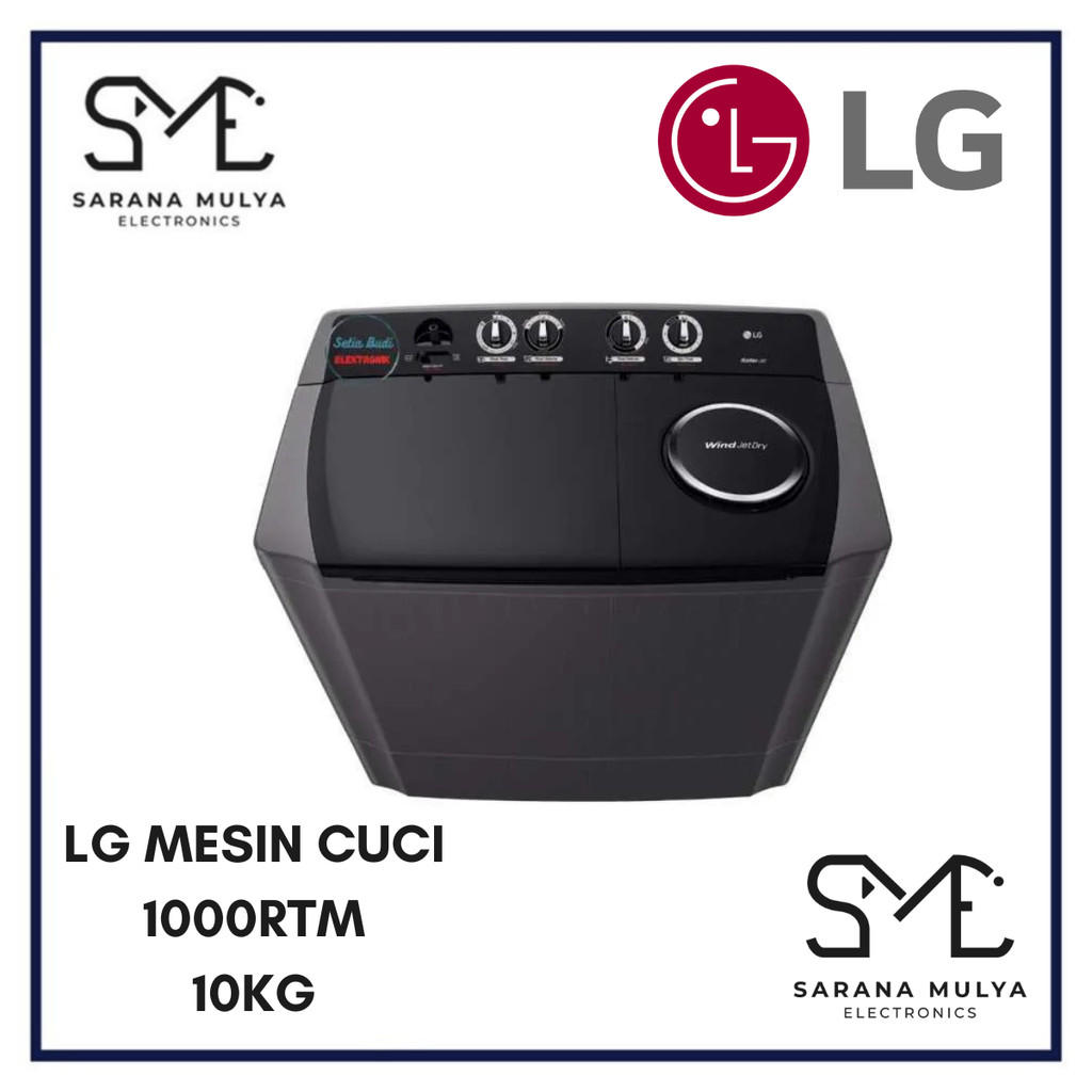 PROMO SALE LG MESIN CUCI 2 TABUNG 10 KG P1000RTM / MESIN CUCI LG 2 TABUNG 10 KG P1000 RTM