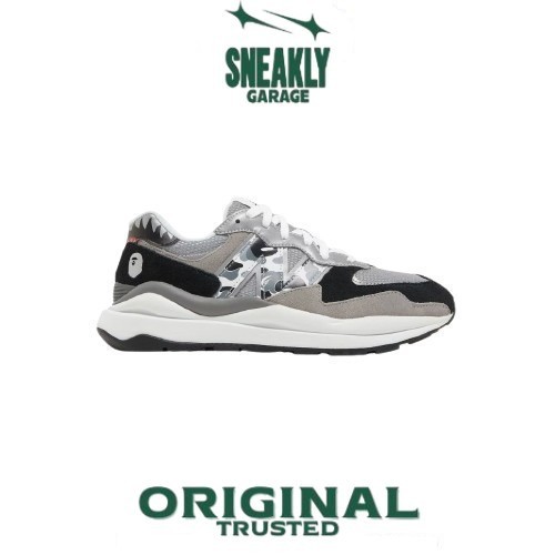 Sepatu Bape X New Balance M5740BAP Black Grey  Sneakers Unisex