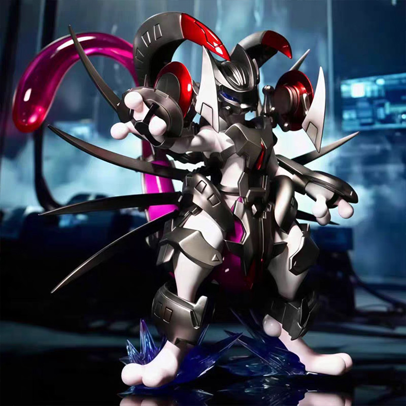 In-Stock PokéMon Armored Mewtwo Figure Bkm Anime Manga Merchanse Static Statue Model Trendy Toy Chas