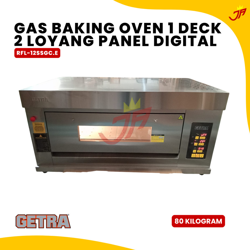GETRA Gas Baking Oven RFL-12SSGC.E / Digital Oven Getra 1 Deck 2 Loyang