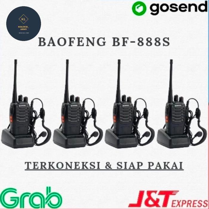 Paket 4 Unit HT Baofeng BF 888S Terkoneksi Radio Bofeng Siap Pakai