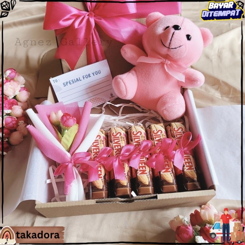 COD Hampers Coklat / Hadiah ulang tahun cewek / Kado Valentine / Kado Ulang Tahun cewek / Gift Box /