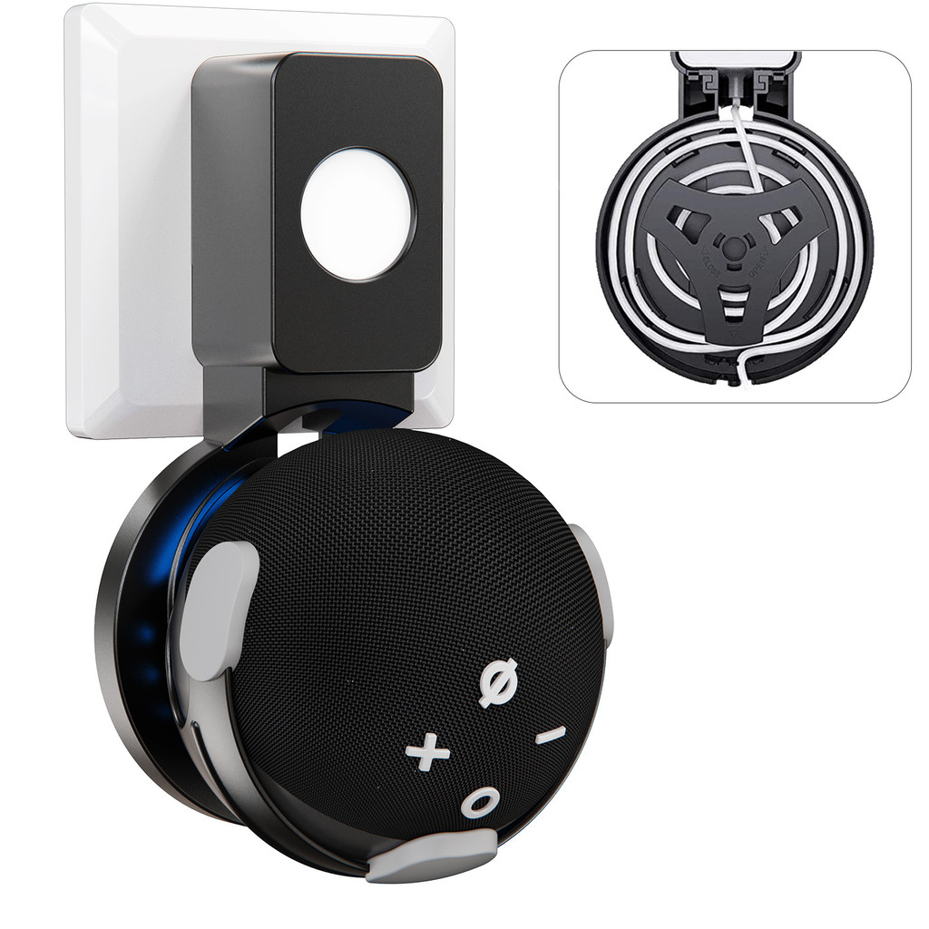 Wall Holder For Amazon Echo Dot 5th Gen / Echo Dot 4th Generation Wall Mount Bracket with Cable Stor
