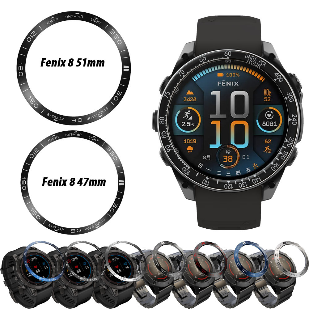 Metal Bezel Ring Case For Garmin Fenix 8/EpixPro 47mm Protector SmartWatch Strap Cover Tactix 8 51mm