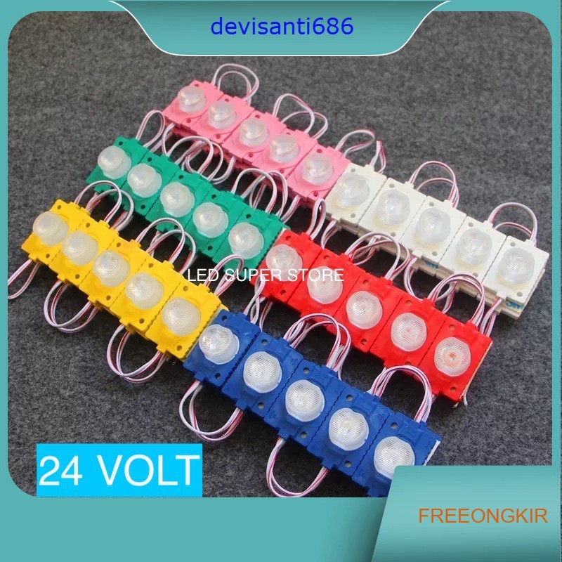 Lampu LED Modul 1.5w 1Led 24v GRADE B - 100 pcs | Modul 1 mata 24 volt 1,5 watt