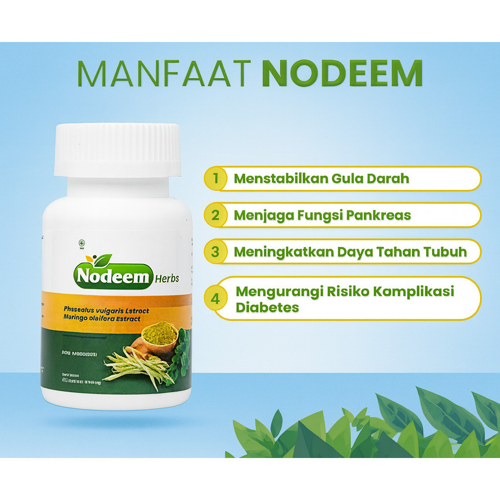 NODEEM HERBAL OBAT DIABETES NODEEM obat kencing manis BPOM herbal