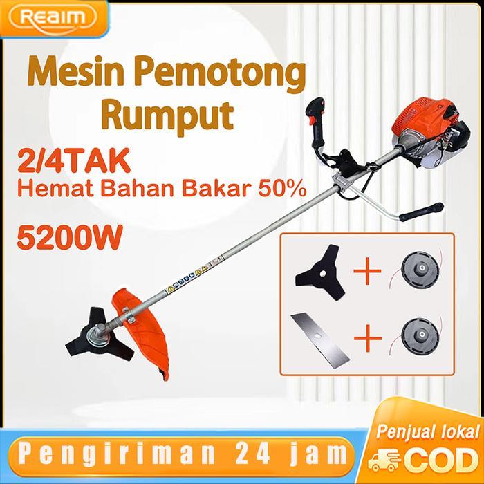 Fullset REAIM MESIN POTONG RUMPUT GENDONG 4 TAK 10000R/MIN 2 TAK BRUSH CUTTER 4 STROKE KUALITAS TERB