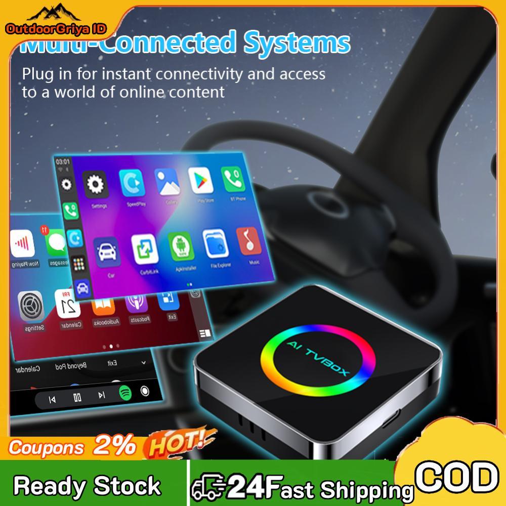 Adaptor Mini Android 13 - Carplay Nirkabel/Android Auto/Carplay Ke Android yang Kompatibel untuk Car