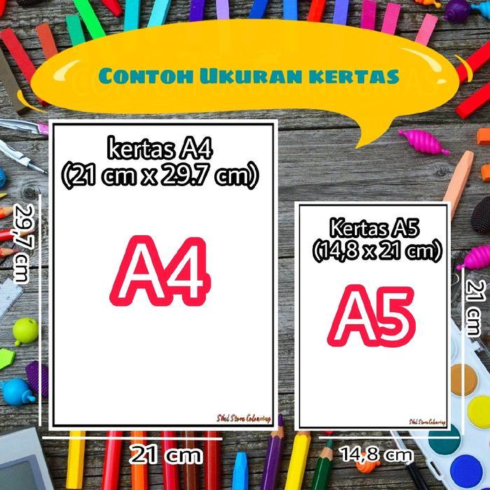 Kertas Mewarnai Gambar Seri Numberblocks 1 - 10 Kertas Brief Card 10 Lembar - A4
