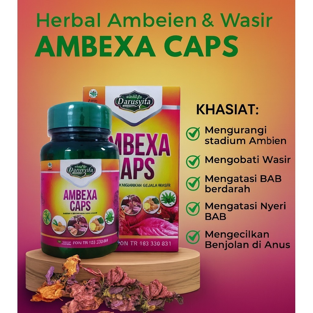 AMBEXA Asli Original Solusi Wasir Ambeien Sangat Aman Buat Ambeien herbal