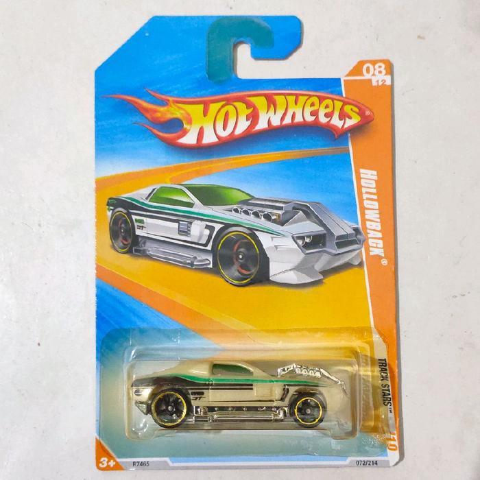 Mainan Hot Wheels Hollowback putih mutiara 2010 Track Stars base besi