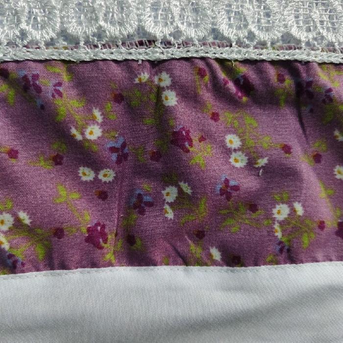 mukena santri dewasa kombinasi putih katun jepang/micro halus dan nyaman Variasi Renda rajut - pink,