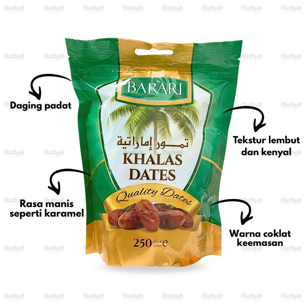 Jiwa_Mudamu Kurma Khalas Barari Pouch 500Gr Kurma Barari Khalas Pouch Khalas 500Gr Hampers Souvenir