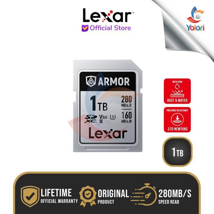 Lexar Armor Silver Pro SDXC UHS-II V60 1TB - Memory SD Card 1 TB - GARANSI RESMI