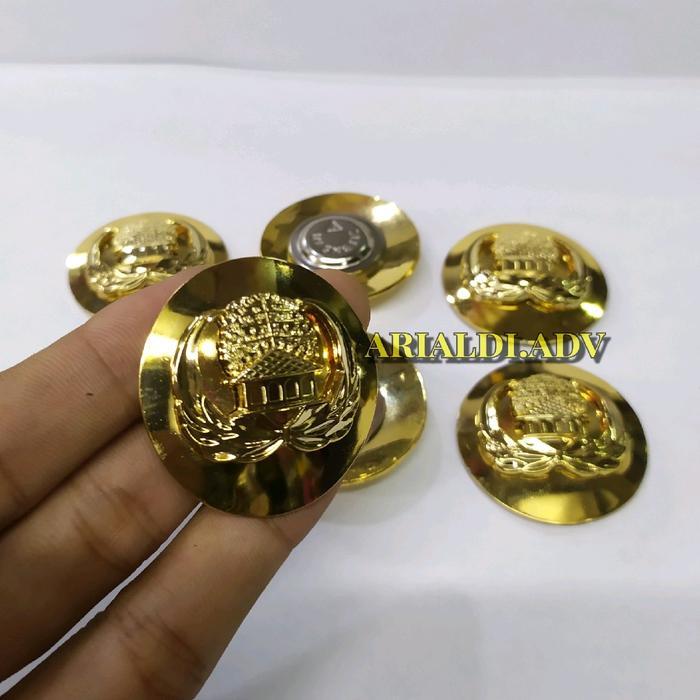 pin korpri tumpuk emas ukuran 4 cm pin korpri tumpuk premium ukuran besar