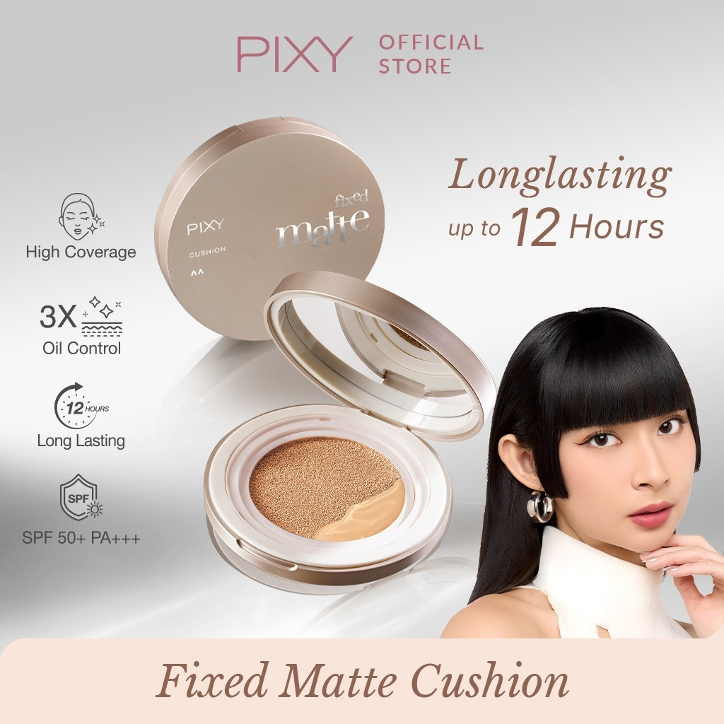 PIXY Fixed Matte Cushion | Cushion Foundation Matte Halus Tahan Lama & Ringan