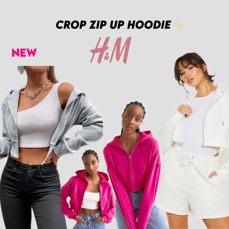 LOWESHOP Crop Up Zipper Hoodie HM
