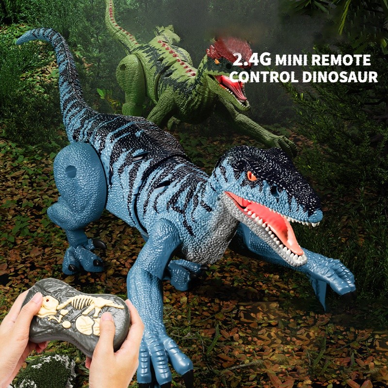 GENAOLSHOP Remote RC Walking Robot Dino / RC Remote Control Dinosaur Toy Dengan Lampu Mainan anak-an