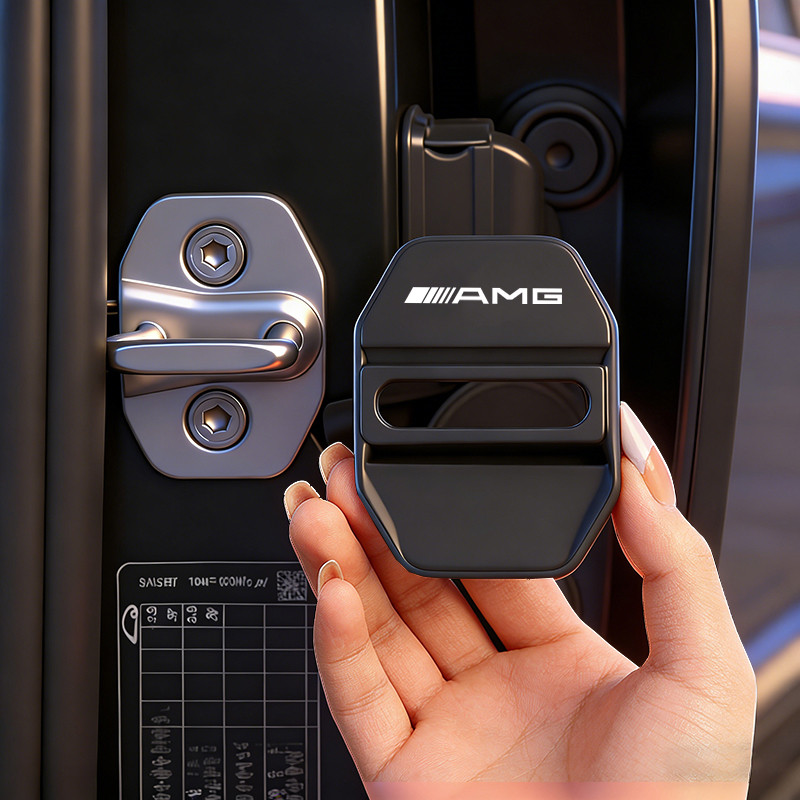 Zinc Alloy Car Door Lock Buckle Cover Protective Covers For Mercedes Benz AMG W203 W206 W220 W205 W2