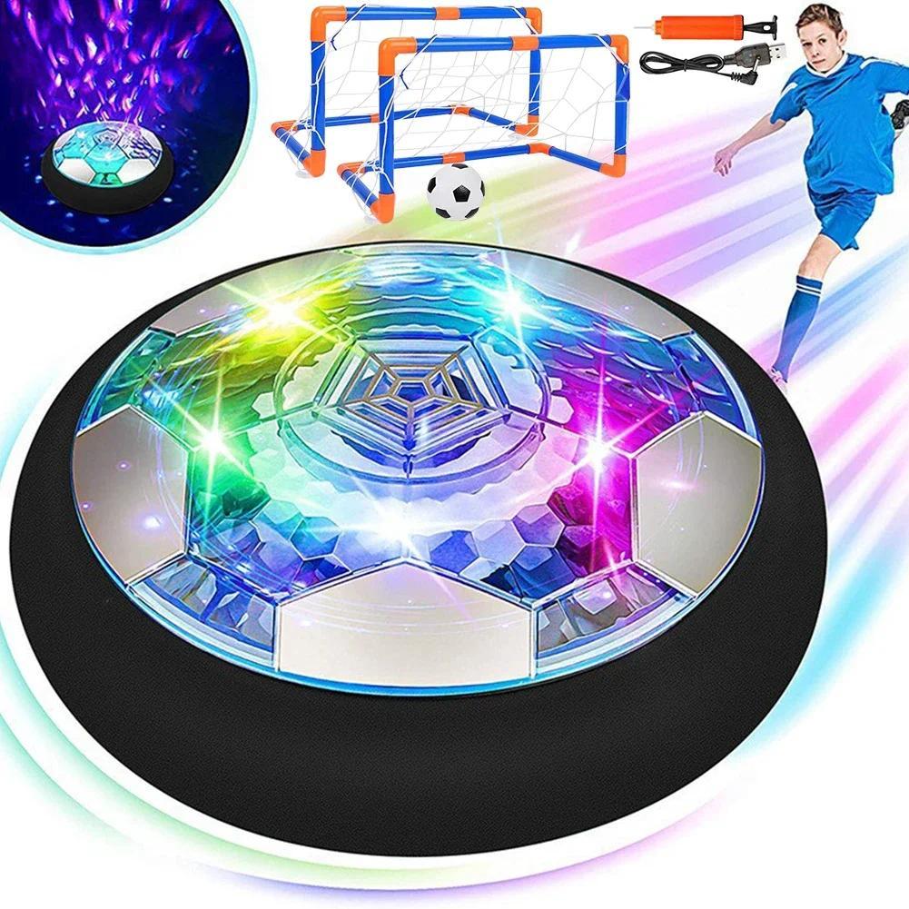 Air Power Hover Ball with LED Light and Foam Bumper Indoor Outdoor Toys Air Floating Soccer Ball Hov