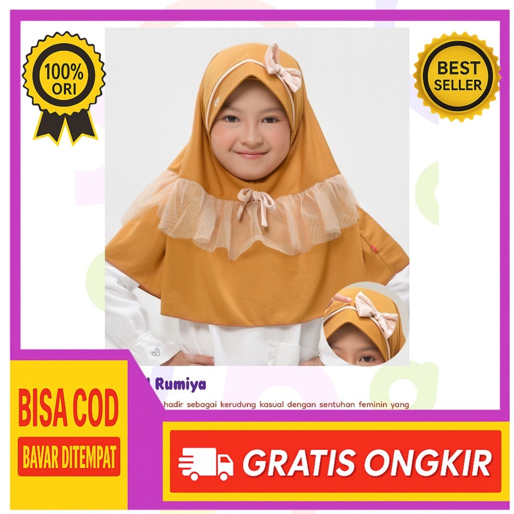 Rabbani ori - Krukid Rumiya |  Kerudung Instan Anak Rumiya | Kerudung Instan Anak | Kerudung Anak | 