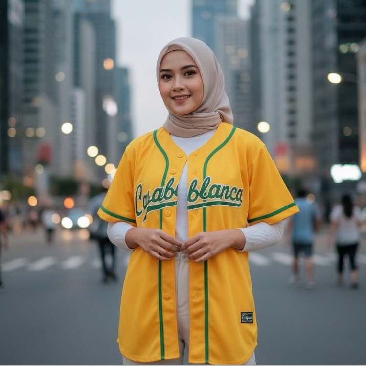 Jersey Baseball Bordir Custom Bali Premium Class