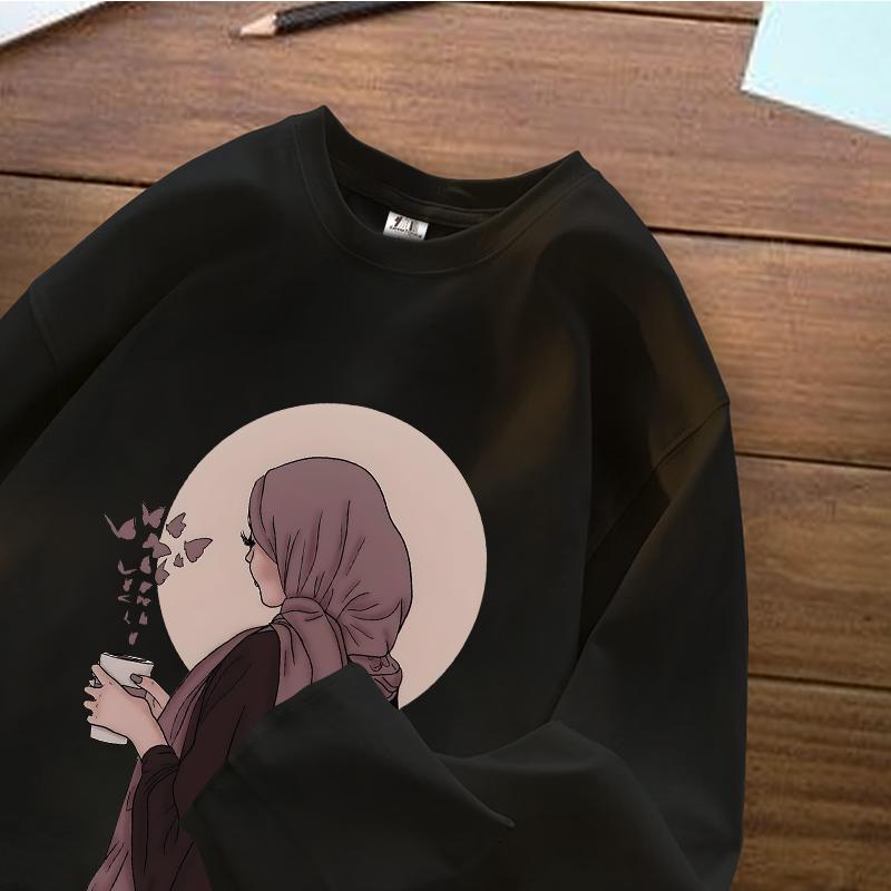 Korean Trend | COD Kaos Lengan Panjang Kaos Oversize Unisex | Koas Printing Sablon Karakter Trendly 