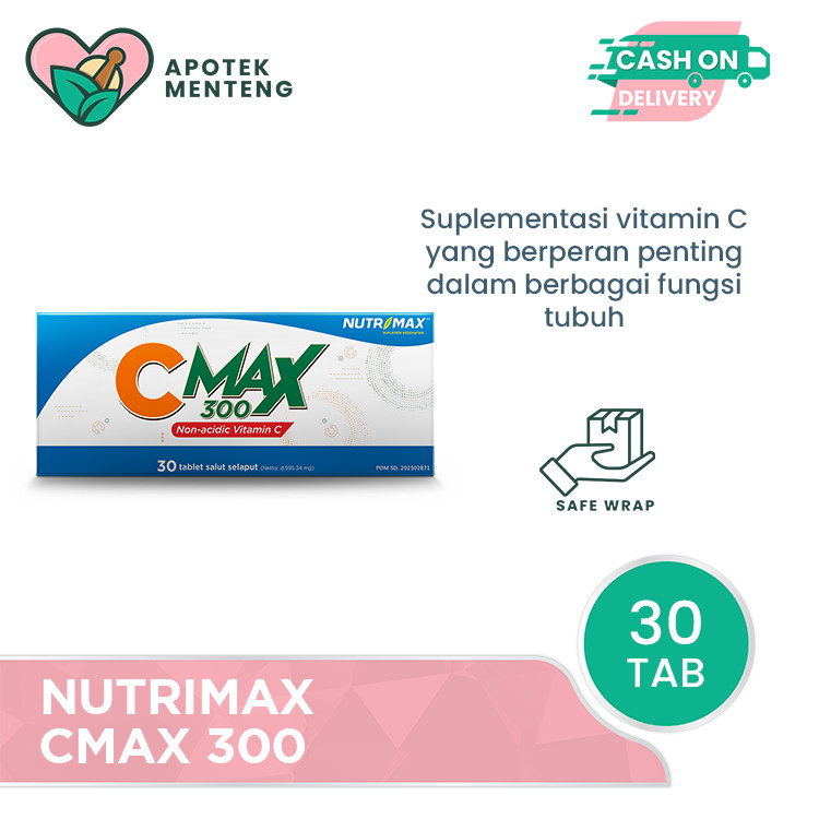 Nutrimax Cmax 300 Mg 30 Tablet - Suplemen Kesehatan Daya Tahan Tubuh