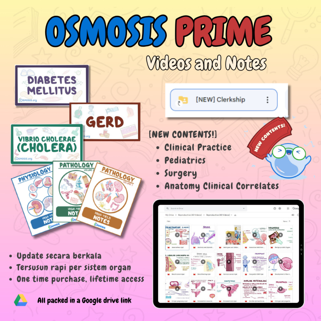 Osmosis Prime Package Videos and Notes. Lifetime Access