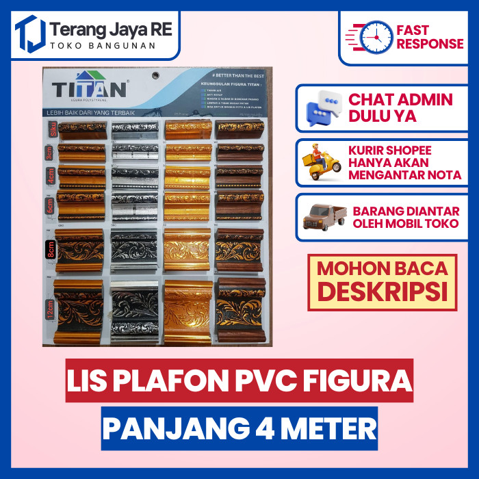 Lis Plafon PVC Figura Panjang 4 Meter