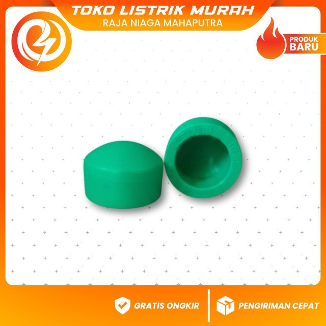 Dop Pipa PPR Rucika 1 1/4 Inch Tutup Pipa Instalasi Air Panas dan Dingin Kuat Tahan Tekanan untuk Pl