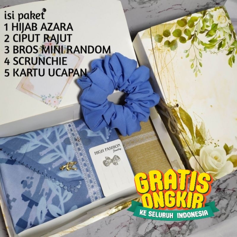 Hampers hijab azara /Paket kado hijab /gift box hijab / hampers wisuda /kado guru- Hempers Murah