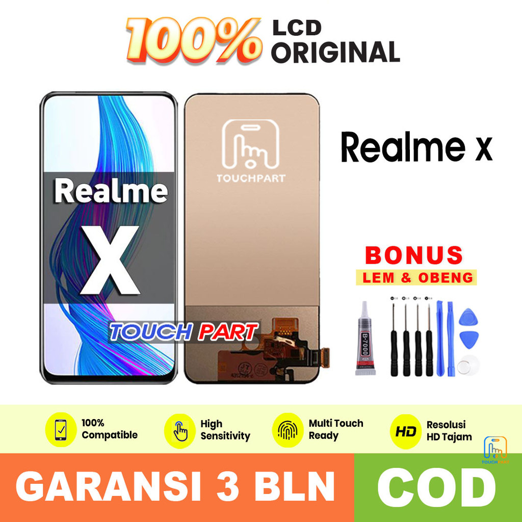 LCD Realme x Original TouchScreen Fullset ori COD