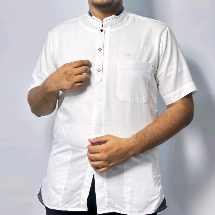 Koko Lengan Pendek Koko Bahbus Lengan Pendek - PUTIH, S
