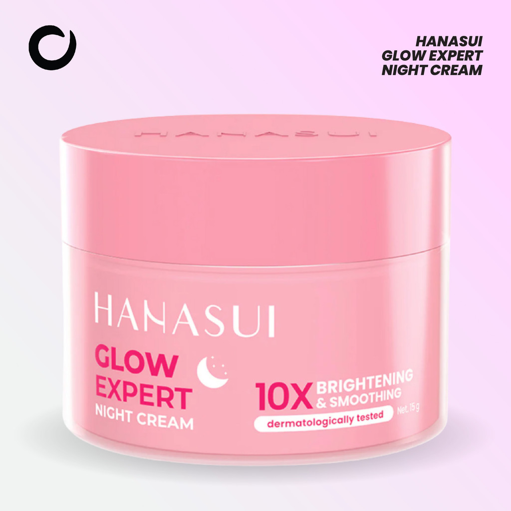 Hanasui Glow Expert Night Cream | Krim Malam Pencerah & Melembapkan Wajah
