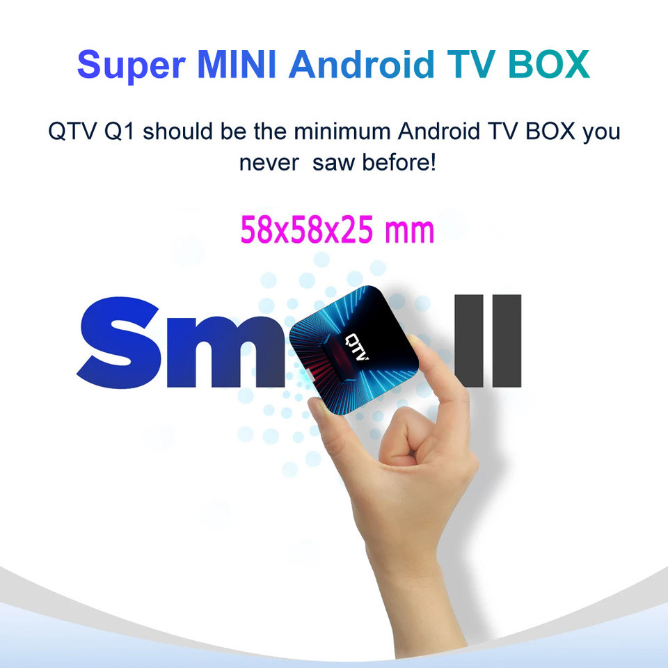 VONTAR QTV Q1 TV Box Android 10 Allwinner H313  2GB 16GB Support 4K H.265 2.4G Wifi TV Dongle Mea Pl