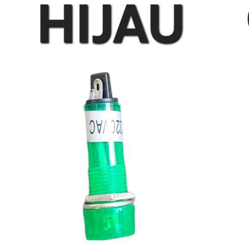 lampu indikator 220v 220 led pilot 220 volt lampu pilot - Hijau